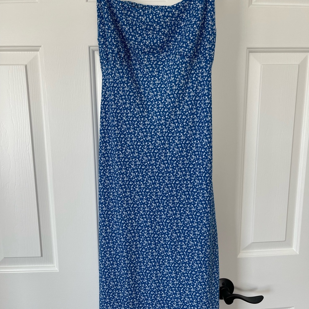 Hollister Blue Floral Midi Dress - Picture 4 of 9